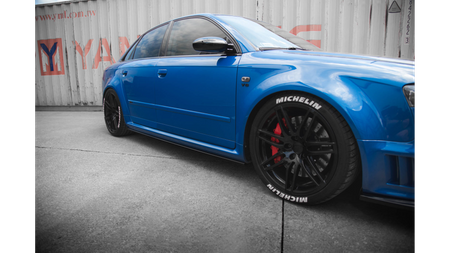 Diffuser Audi RS4 B7 Side Skirts Gloss Black