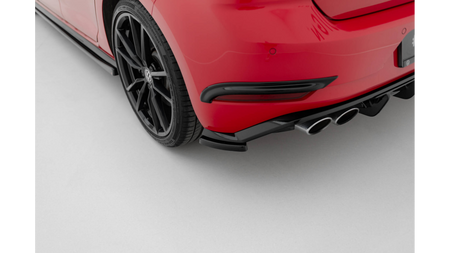 Splitter Volkswagen Golf R R-Line Mk7 Tył Boczne Facelift Red