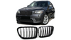 Grill BMW X1 E84 podwójne żeberka Gloss Black