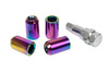 Wheel Lug Nuts Alu M12x1.5 Neochrome Cone seat through