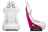 Racing seat SLIDE KS2 Premium Light Grey Suede Bright Pink Glitter