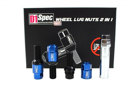 Racing bolts D1Spec Heptagon 2in1 14x1,5 Blue