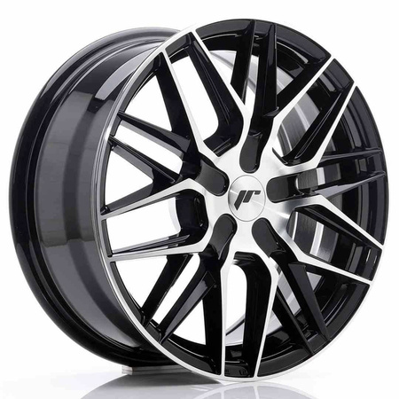 JR Wheels JR28 17x8 ET25-40 BLANK Gloss Black Machined Face