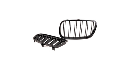 Grill sportowy podwójne żeberka Gloss Black BMW X3 E83 Facelift 2006-2010