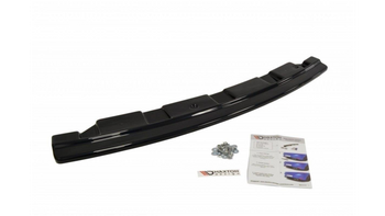 Splitter BMW 5 F11 M-Pack Rear Central Without Vertical Bars 2 single exhaust ends Gloss Black