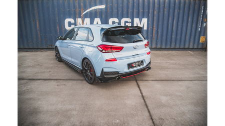 Splitter Hyundai I30 III N Tył Boczne v.6 + Flaps Gloss Black