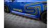 Diffuser Subaru WRX STI Side Skirts v.2 Gloss Black + Red