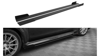 Side Skirts Mitsubishi Lancer EVO X Street Pro Black + Gloss Flaps