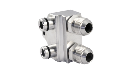 Adapter chłodnicy oleju do skrzyni biegów ZF 8HP BMW N57 B58 + Nyple M18x1.5 - AN10