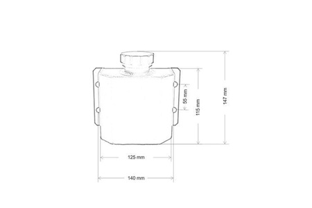 Oil catch tank grodziowy TurboWorks 1L Black