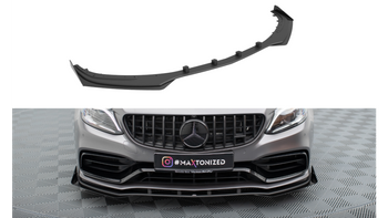 Splitter Mercedes-Benz C W205 C63 Facelift Front Pro + flaps Black