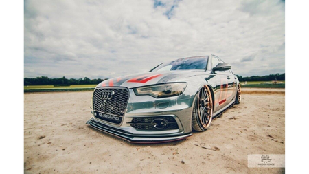 Splitter Racing Audi A6 C7 S-Line Gloss Black Front