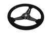 Kierownica SLIDE 350mm offset:20mm Zamsz Black