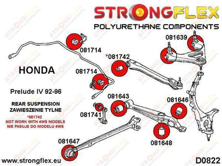 Rear anti roll bar link bush