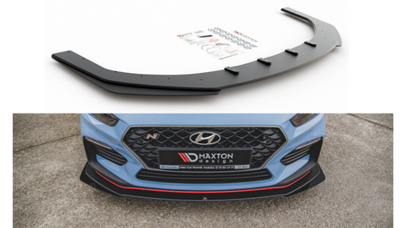 Splitter Hyundai I30 III N przód Racing Durability + Flaps Black-Red