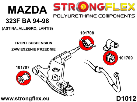 Front anti roll bar bush
