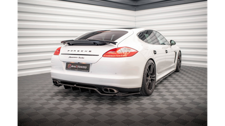 Splitter Porsche Panamera Turbo 970 Rear Central with Diffuser Gloss Black