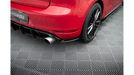 Splitter Volkswagen Golf VI GTI Tył Boczne Racing Durability Black-Red