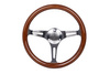 Kierownica 350mm Drewno Silver