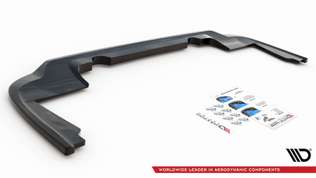 Splitter Peugeot Partner Long III Tył Środkowy z Dyfuzorem Gloss Black
