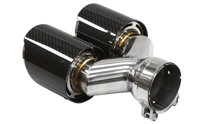 Exhaust Tip 101mmx2 enter 76mm Carbon Gloss Set