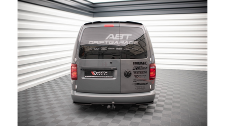 Splitter Volkswagen Caddy Long III Facelift Tył Środkowy Gloss Black