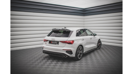 Splitter Audi S3 8Y Tył Boczne v.1 Gloss Black