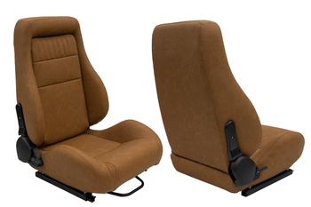 Racing seat VINTAGE PVC Brown