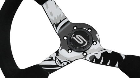 Kierownica SLIDE 350mm offset:90mm Zamsz Hydrografika