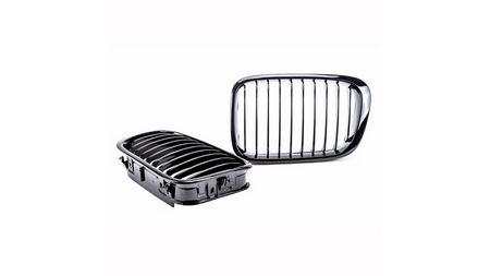 Grill BMW 3 E46 Compact pojedyncze żeberka Gloss Black