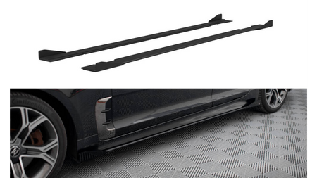 Diffuser Kia Stinger I GT GT-Line Side Skirts Street Pro Black + Gloss Flaps