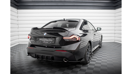 Splitter BMW 2 G42 Rear Side Street Pro Black + Gloss Flaps