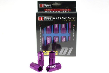 Wheel lug nuts D1Spec Replica HEX M12x1,5 Purple