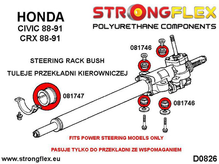 Steering rack bush SPORT