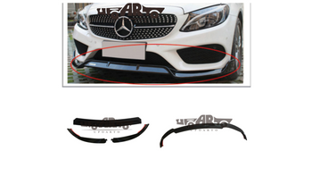 Diffuser Mercedes-Benz C W205 S205 A205 C205 Facelift Front Bumper Gloss Black