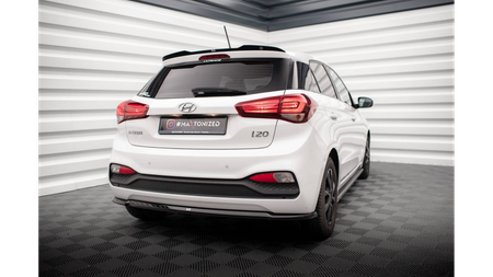 Splitter Hyundai I20 II Facelift Tył Środkowy Gloss Black