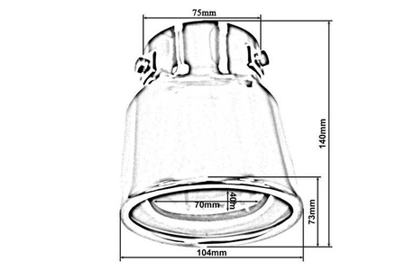 Końcówka tłumika 104x73mm wejście 75mm