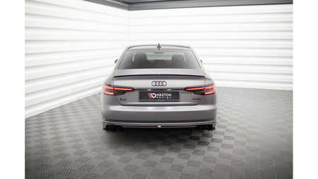 Dokładka Audi A4 S-line B9 Zderzak Tył Wersja z podwójną końcówką wydechu z jednej strony
