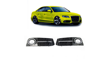 Fog Light Covers Audi A4 B8 Chrome Black