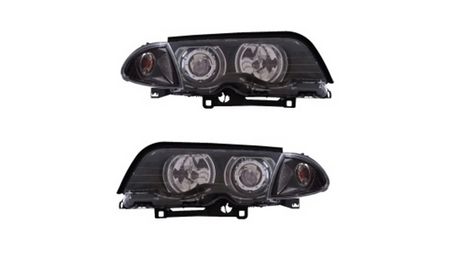 Lights BMW 3 E46 Front CCFL Black