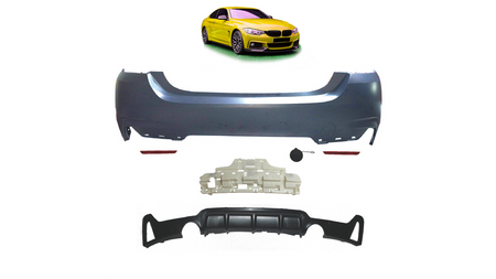 Bumper BMW 4 F32 F33 F36 Rear with Diffuser