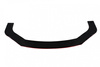 Universal front bumper splitter gloss black 3pcs.