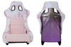 Racing seat SLIDE KS2 Premium Light Pink & Grafic Welur Gradient Glitter
