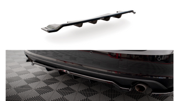 Splitter Volvo V90 II Rear Central with Diffuser v.2 Gloss Black