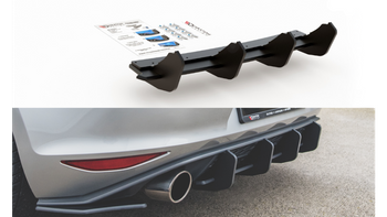 Diffuser Volkswagen Golf 7 GTI Rear Racing Durability v.2 Black