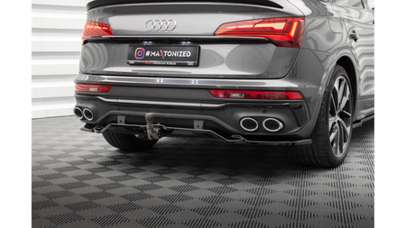 Splitter Audi SQ5 FY Facelift Rear Central with Diffuser Gloss Black