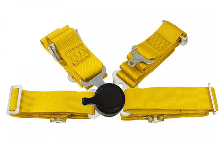 Racing seat belts 4p 2" Yellow - Quick