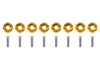 Decorative screws washers M6x1.0 15mm SLIDE Gold