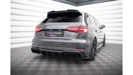 Dokładka Audi S3 8V Facelift Zderzak Tył Gloss Black