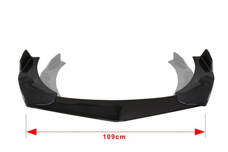 Universal front bumper splitter 3 pc. Carbon Look